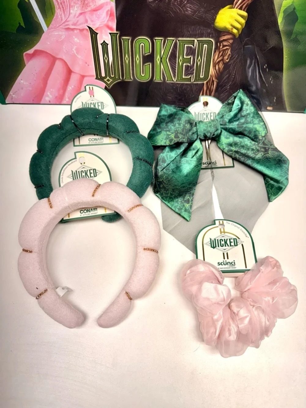 Wicked Themed Hair Accessories and Shopping Bag Set - NWT